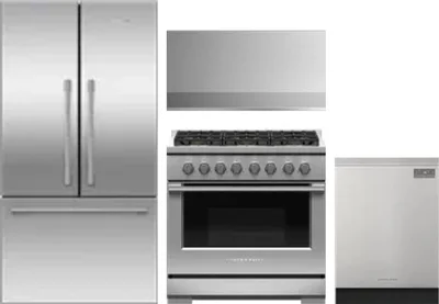 4 Piece Package Includes Refrigerator, Range, Hood And Dishwasher